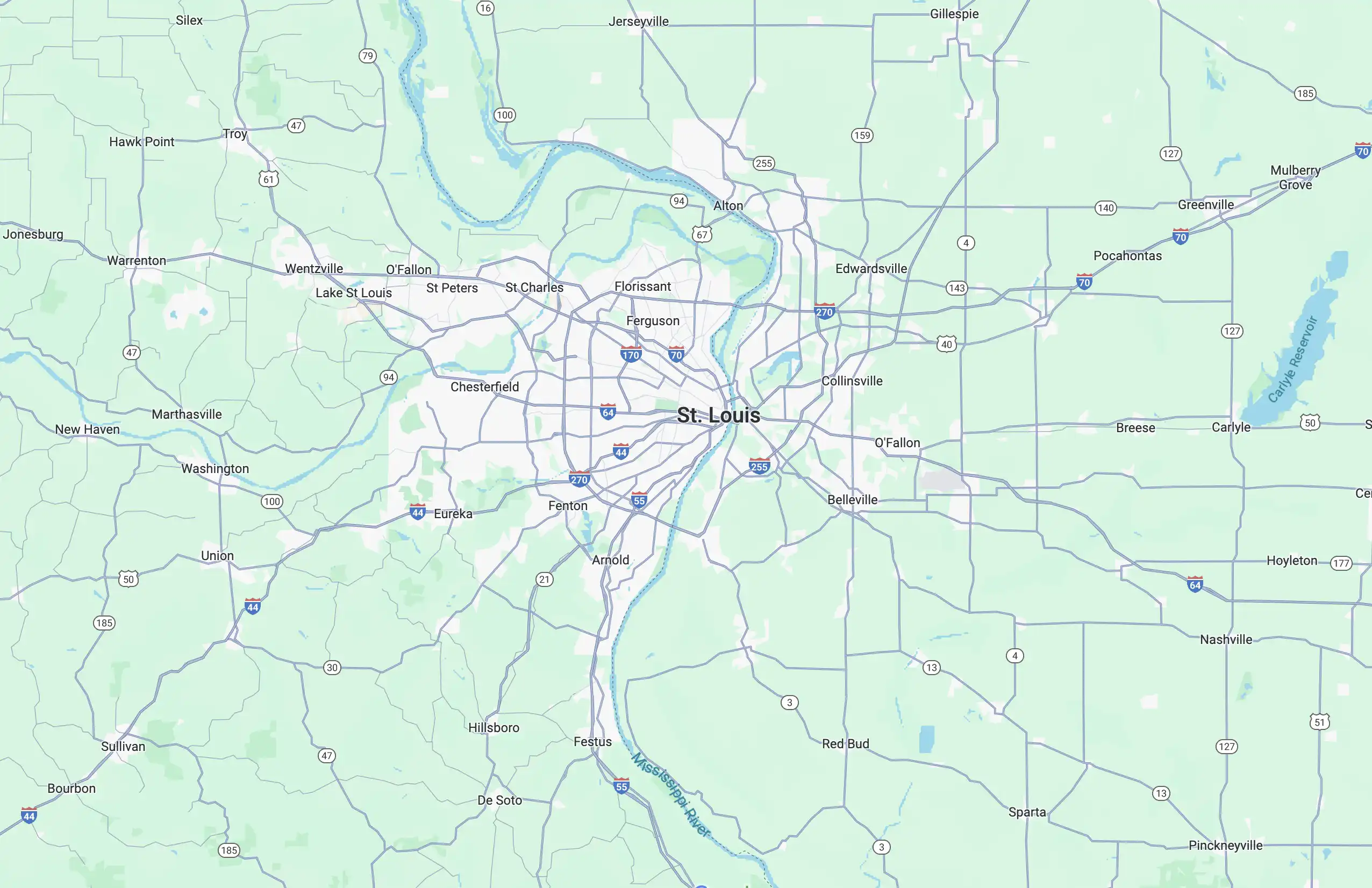 arch moving - st louis map